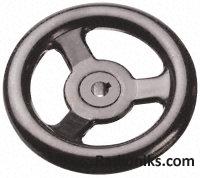 Handwheel,steel,plastic coated,250mm