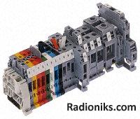 Grey DIN rail std terminal,2.5sq.mm 26A (1 Pack of 10)