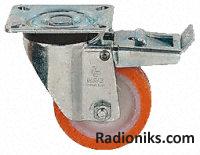 Roller bearing SW castor w/TP&BR,125mm