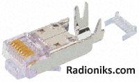 8 way Cat6 shielded RJ plug,1.5A 125Vdc (1 Pack of 5)