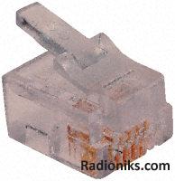 6/4 flat solid/strd wire data plug,1.5A (1 Pack of 10)