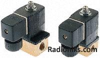 GP 3 way solenoid valve,1/8in 24Vdc N/C