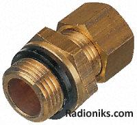 Male stud coupling,1/2in BSPPMx16mm comp (1 Pack of 5)