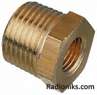 Brass reducer,3/4 BSPT M x 1/4in BSPP F (1 Pack of 5)