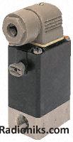 3way s/steel solenoid valve,1/4in 110Vac