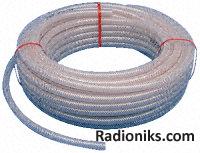 Reinforced PVC hose,Clear 25m L 8mm ID (1 Reel of 25 Metre(s))