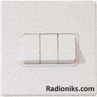 10A light switch 3 gang white avant