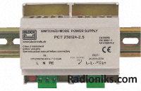 PCT DIN rail mount 1 phase SMPSU,24V 60W