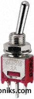 2P on-on silver contact toggle switch,3A