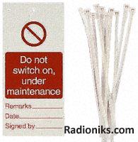 Lockout tag 'Do not switch..maintenance' (1 Bag of 10)