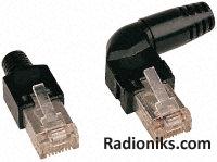 8 way shield straight entry RJ data plug (1 Pack of 5)