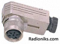 3way circular 90deg cable socket,5A 250V