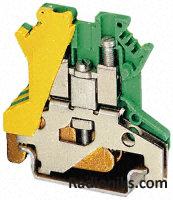 DIN rail contact earth terminal,2.5sq.mm (1 Pack of 10)