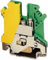 DIN rail contact earth terminal,4sq.mm (1 Pack of 10)
