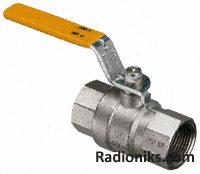 Gas ball valve w/steel lever,1/2in BSPP