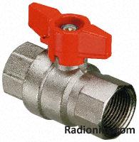 Brass ball valve w/T-handle,1/4in BSPP