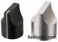 Black solid aluminium knob,12.7mm dia