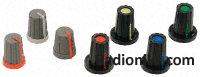 ABS red soft touch 6mm D shaft knob