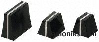 Black wedge-shaped slide knob,14x11mm