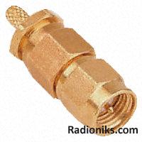 SMA RG174A/U crimp straight plug,captive