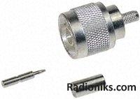 AgPt crimp straight plug - RG58 cable