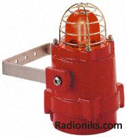 Red hazardous xenon beacon,5J 230Vac