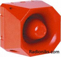 Red 32 tone mini-sounder,110dB 24Vdc