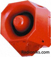 Red lens42tone sounder/beacon,110dB 230V