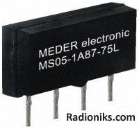 SPNO micro sil reed relay, 12Vdc w/diode
