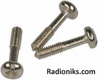 Collar Pozidrive/Slotted Screw M2.5x12.3 (1 Bag of 100)