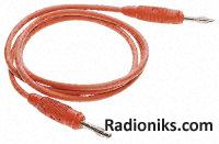 Red silicone test lead,4mm plug
