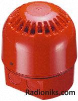 Red deep wire-terminal sounder110/230Vac