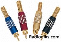 Red anodised phono plug (1 Pack of 5)