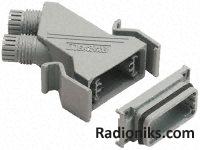 9 way IP67 EMC Dsub plug connector kit