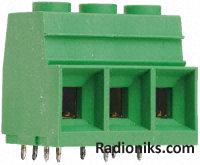 3 way PCB screw terminal,125A 15mm pitch