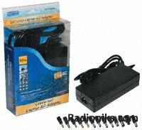 Univ i/p AC adapter w/11snap-on tips,90W