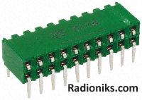 Recepticle 2x4 HV-100 top entry vert pcb