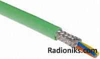 Shielded Cable,Cat 5,4x22AWG,Green typeA (1 Reel of 100)