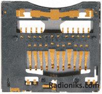 Mini SD card SMT socket, push-push