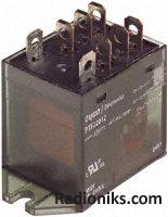 Mini flange mount power relay,10A 24Vdc