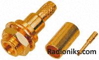 MMCX bulkhead jack, RG174A/U