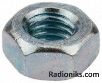 Zinc plated steel hexagon full nut,8 BA (1 Bag of 250)