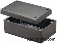 Blk RFI ABS & s/steel box,56x56x40mm