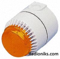 White base amber lens sounder/beacon,24V