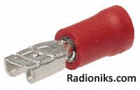 Crimp terminal female red 250 for .8 tab (Each (In a Pack of 100))