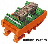 Safety relay on DIN mod,8A 3NO+3NC 24dc