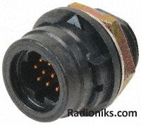 12w Male Receptacle Crimp,push pull,IP67