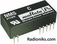 DC/DC converter,5Vin,+/-12Vout 83mA 2W