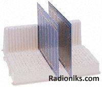 White polypropylene moulded PCB rack