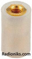 NYLON PILLARS FEMALE-FEMALE, M3X25MM (1 Pack of 50)